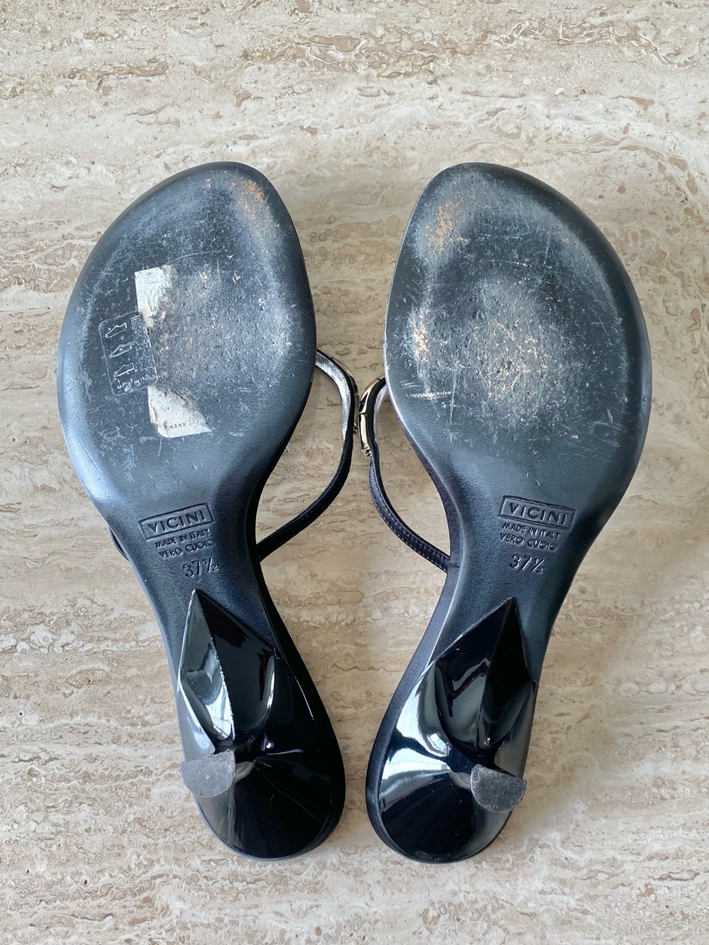 Vintage Giuseppe Zanotti Rhinestone Thong Sandal Heels - Picture 12 of 12